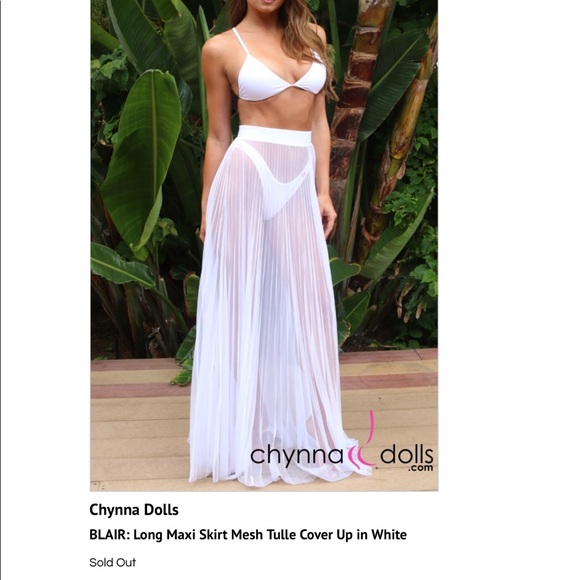 tulle swim cover up